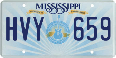 MS license plate HVY659
