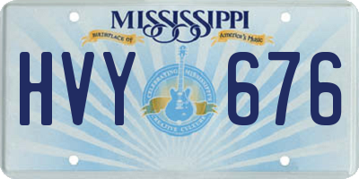 MS license plate HVY676