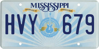 MS license plate HVY679