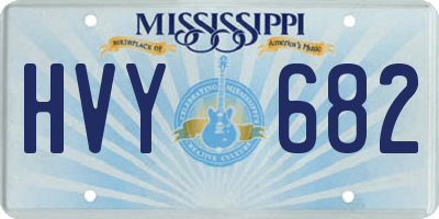 MS license plate HVY682