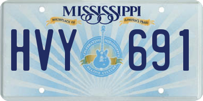 MS license plate HVY691