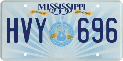 MS license plate HVY696