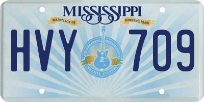 MS license plate HVY709