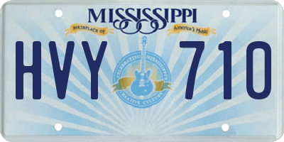MS license plate HVY710