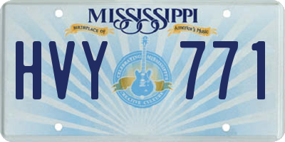 MS license plate HVY771
