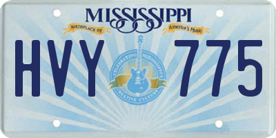 MS license plate HVY775