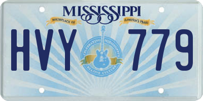 MS license plate HVY779