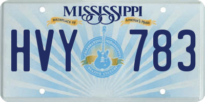 MS license plate HVY783