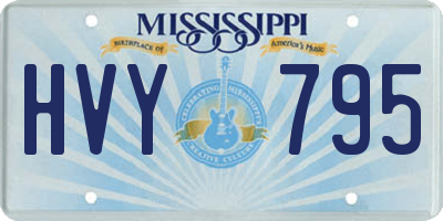 MS license plate HVY795