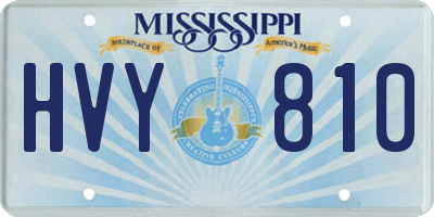 MS license plate HVY810