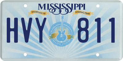 MS license plate HVY811