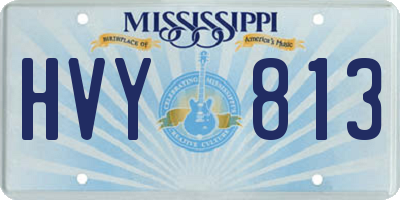 MS license plate HVY813