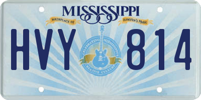 MS license plate HVY814
