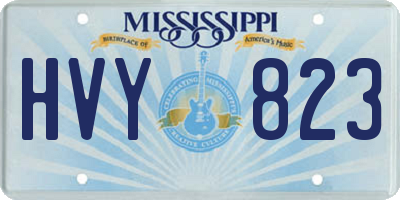 MS license plate HVY823