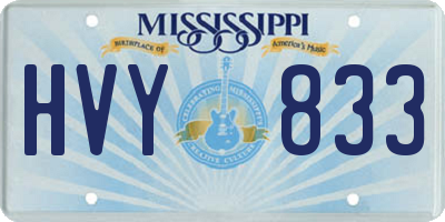 MS license plate HVY833