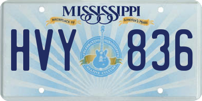 MS license plate HVY836
