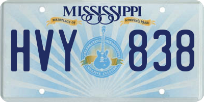 MS license plate HVY838