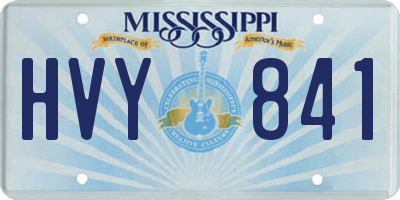 MS license plate HVY841