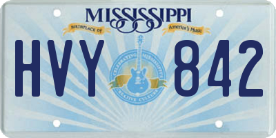 MS license plate HVY842