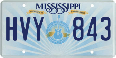 MS license plate HVY843