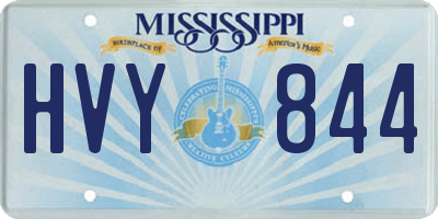 MS license plate HVY844