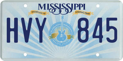 MS license plate HVY845