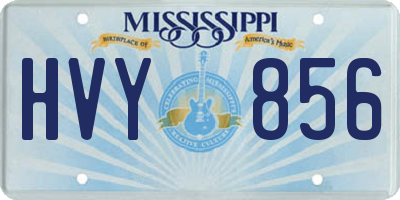 MS license plate HVY856