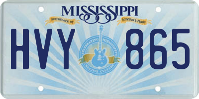 MS license plate HVY865