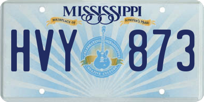 MS license plate HVY873
