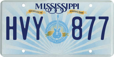 MS license plate HVY877