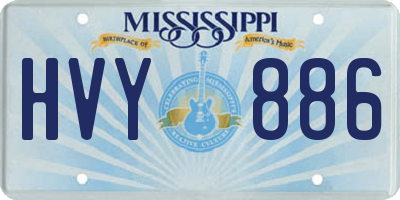 MS license plate HVY886