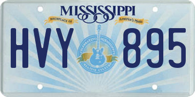 MS license plate HVY895