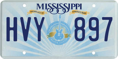 MS license plate HVY897