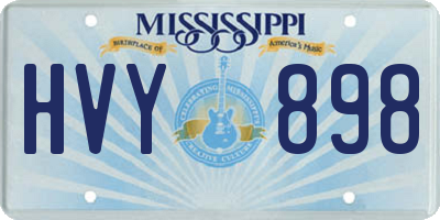 MS license plate HVY898