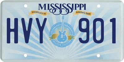 MS license plate HVY901