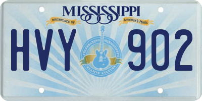 MS license plate HVY902