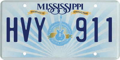 MS license plate HVY911