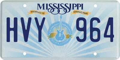 MS license plate HVY964