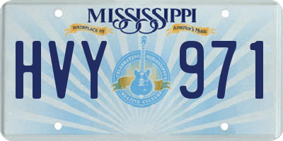 MS license plate HVY971