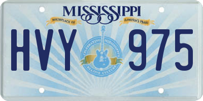 MS license plate HVY975