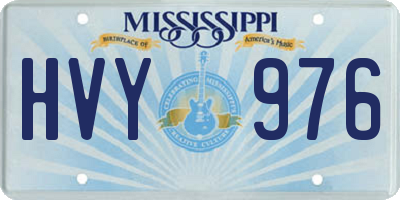 MS license plate HVY976