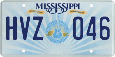 MS license plate HVZ046
