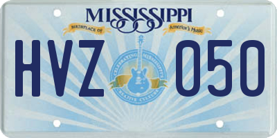 MS license plate HVZ050
