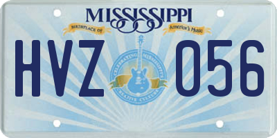 MS license plate HVZ056
