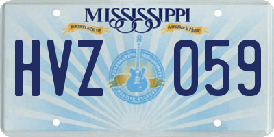 MS license plate HVZ059
