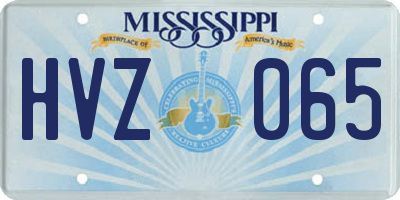 MS license plate HVZ065