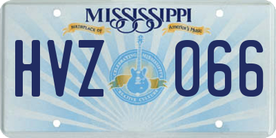MS license plate HVZ066