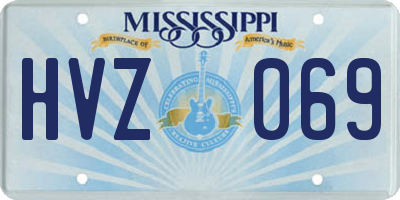 MS license plate HVZ069