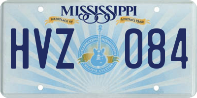 MS license plate HVZ084