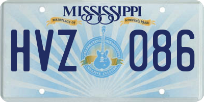 MS license plate HVZ086